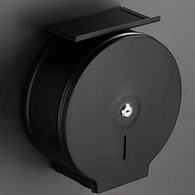 Dailygoods- Toiletpapierdispenser Roestvrij Staal - Wandmontage - Jumbo Rol 22,5 cm - Plank - Schokbestendig - 25x26x11,5 cm - Tissuedispenser
