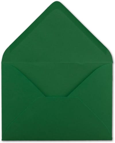 200 Donkergroene DIN B6 Enveloppen 12,5 x 17,5 cm zonder Venster