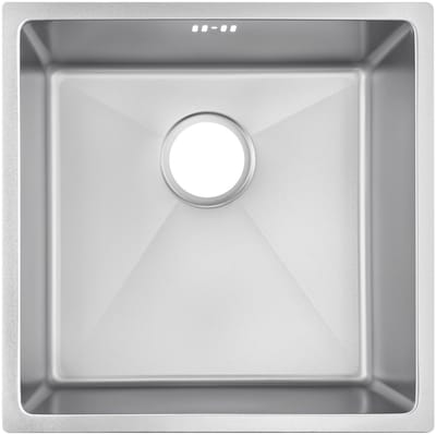 Auralum max Spoelbak voor keuken 44x44CM - Spoelbak Keuken - Roestvrij staal - Wasbak met waterafvoersysteem - Gootsteen RVS