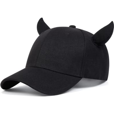Unisex Stierenhoorn Baseballpetten Lente Herfst Buiten Verstelbare Casual Petten Zonbescherming Pet black