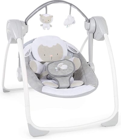 Opvouwbare baby schommel cuddle lamb - Ingenuity - vanaf 0 maanden