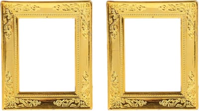 Miniatuur Fotolijsten - Poppenhuis Decoratie - Kamers Aankleden - 1:12 Schaal - 6.5x5cm - Goud