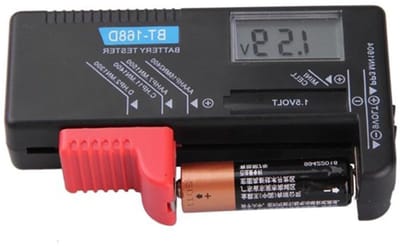Digitale Batterijtester - Volt Checker - Batterijen Controleren - Universeel LCD Scherm - 11.2 x 6 x 2.5 cm - Zwart