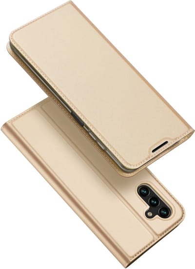 Dux Ducis - Geschikt voor Samsung Galaxy A04s - Slim bookcase hoesje - Goud
