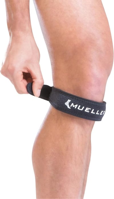 Jumper's Knee Strap - Knieband voor Ondersteuning van de Knieschijf - Één Maat (Zwart)