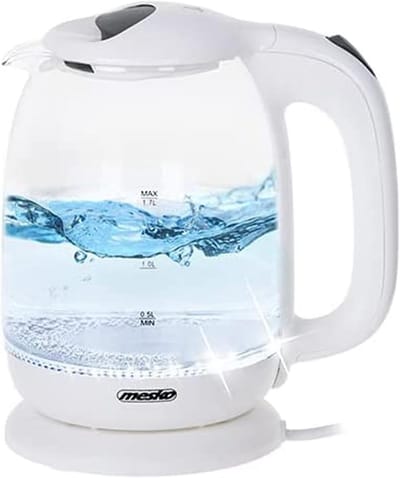 Glazen Waterkoker - Kruikvorm Waterkoker - Snel Water Koken - Automatische Uitschakeling - 1.7 Liter - Wit