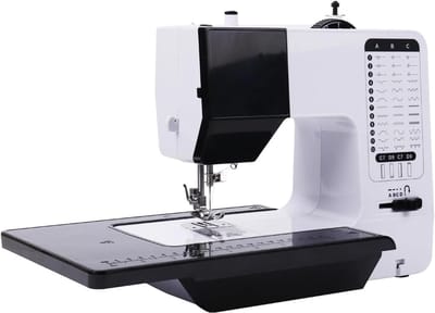 Industriële Naaimachine - Draagbare Machine - Alle Naaiprojecten - 38 Steekopties - 34x22x28CM - Wit Zwart