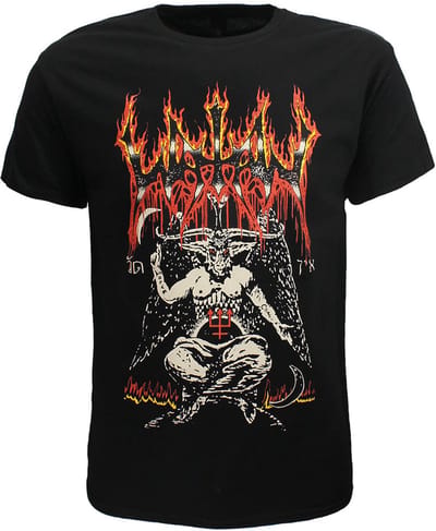 Watain Baphomet Flaming Logo T-Shirt - Officiële Merchandise - M
