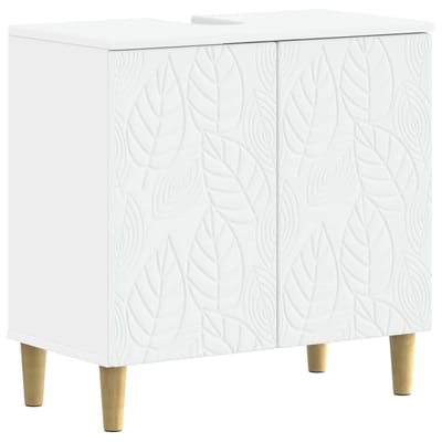 vidaXL - Wastafel - kabinet - voor - de - badkamer - DELFT - Wit - 59,5 - x - 31,5 - x - 59 - cm