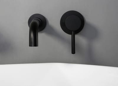 Wastafelkraan Diamond Line Megan - Inbouw - Mat Zwart - 21 cm Uitloop