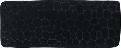 Tendance Badmat Pebble - Memory Foam - extra lang - zwart - 45 x 120 cm - antislip - badkamer