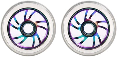 Dailygoods- Skateboardwielen 110mm - PU-materiaal - Aluminiumlegering kern - Abec 9 lagers - Stuntprestaties - Slijtvast en schokabsorberend - Scooterwielen
