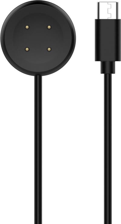 Oplader - USB-C oplaadkabel - geschikt voor Google Pixel Watch 3 / Pixel Watch 2 - magnetisch - 1 meter - zwart