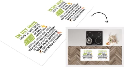 Keukenloper - Loper keuken - Quotes - In dit huis kijken we naar voetbal - Spreuken - Voetbal - 120x50 cm - Keukenloper vinyl