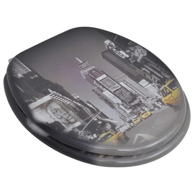 vidaXL - Toiletbrillen - met - deksels - 2 - st - New - York - MDF