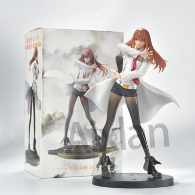 Aixlan Steins Gate Figuur Makise Kurisu 22cm Super Cool Meisje PVC Actiefiguur Anime Kerstcadeau Verzamelfiguur