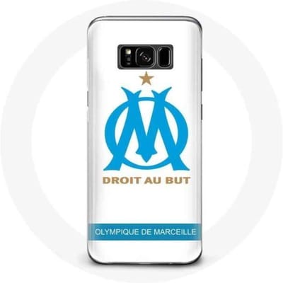 Coque - Olympique de Marseille - Galaxy S8 - Logo - Blanc - Rigide blanc