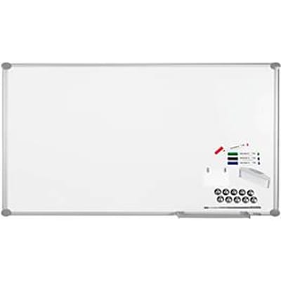 MAUL whiteboard Premium 2000 SET, zilver, met kunststof coating, 900 x 1800 mm
