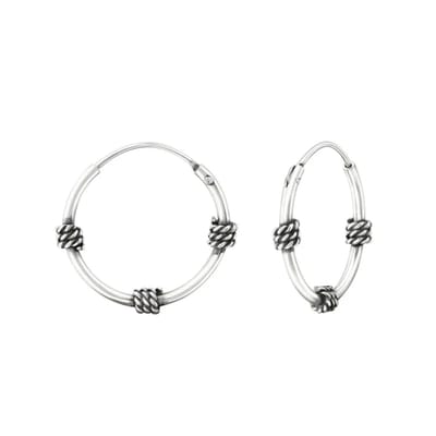 Aramat Jewels | Oorringen | Dunne Bali Oorringen 16mm - Tijdloos Cadeau | | | |2mm | Zilver | Kinderen, Volwassenen | Verkleurd niet