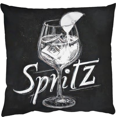 Sierkussens - Kussentjes Woonkamer - 50x50 cm - Glas spritz - Krijtletters - Ijsblokjes - Citroen