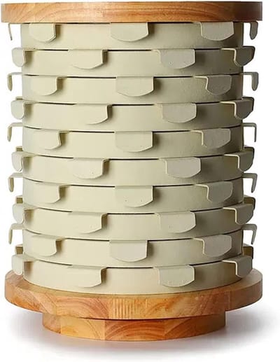 Sieradenrek Hout - Oorbel Houder - Sieraden Organiseren - Draaibaar Design - Ruime Opslag - Eiken