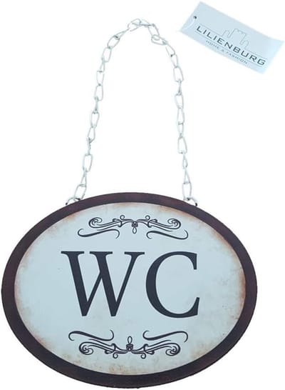 Vintage WC-deurbordje met Nostalgie Design voor Toilet - Meerkeurige Decoratie 17,5 cm