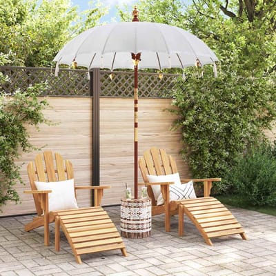 vidaXL - Balinese - parasol - met - basis - Crème - 185 - x - 185 - x - 260 - cm - Katoen