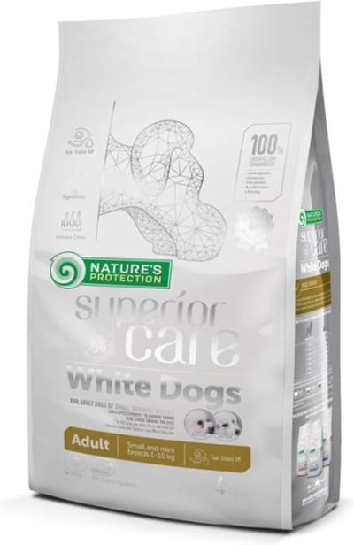 Nature´s Protection Witte Hond Volwassen Klein Ras Graanvrij Lam 4kg Hondenvoer Transparant 4kg