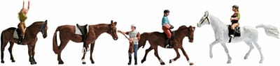 Paardrijder Figuur - Ruiters Actiefiguur - Modelspoorbaan Decoratie - Gedetailleerd Geschilderd - Schaal 1:160 - Meerkleurig