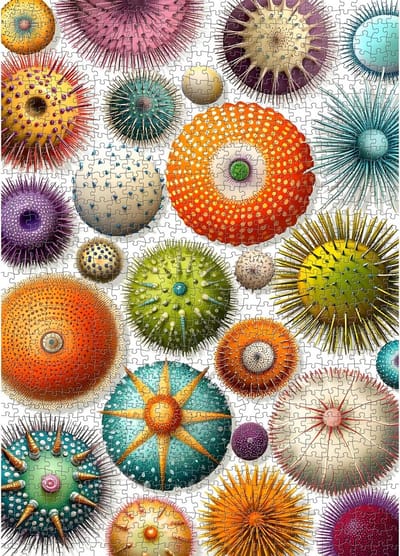 Uitdagende Legpuzzel 1000 Stukjes Zee-egel en Onderwaterwereld voor Volwassenen