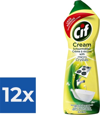 Schuurmiddel Cif citroen 750ml - Voordeelverpakking 12 stuks