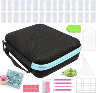 Opbergdozen Kralen - Kralenorganizer Etui - Hobby Materialen Sorteren - Lekvrij Ontwerp - 254 x 18 x 82 cm - Blauw