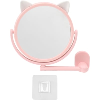 Miroir de Maquillage Diamètre 16,5 cm Image Claire Miroir Cosmétique Miroir Mural pour Salle de Bain