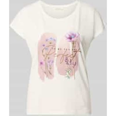T-shirt met motief- en statementprint