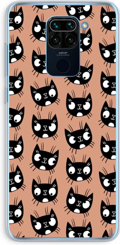 Case Company® - Hoesje geschikt voor Xiaomi Redmi Note 9 hoesje - Kat - Soft Cover Telefoonhoesje - Bescherming aan alle Kanten en Schermrand