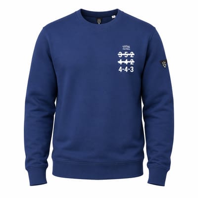 FC Kluif - Total football '4-4-3' Sweater - Royal Blauw - Maat S - Regular fit - Premium