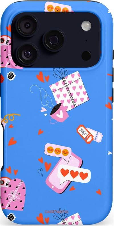 Casetastic hoesje geschikt voor Apple iPhone 17 Pro - MagSafe - Dubbellaagse bescherming - Romantische Date - Fashion Case - Lavendel Wit