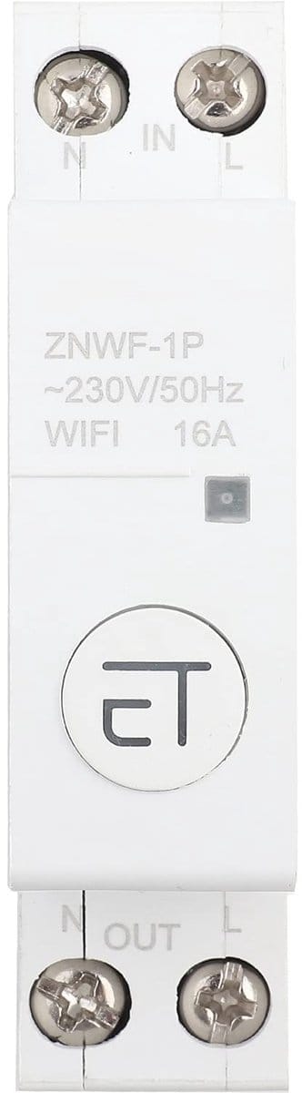 Allecto - WIFI-stroomonderbreker - Slimme schakelaar - Geschikt voor distributiekast - 16A - IP20 - Veilig en betrouwbaar - Voor thuisgebruik
