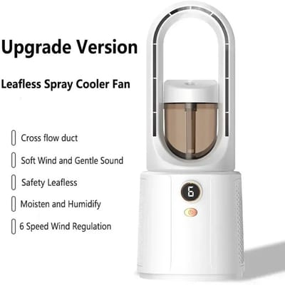 Lucht Verkoeler en Bevochtiger - Tafelventilator - Luchtbevochtiger en Koeler - USB Ventilator - Airco voor Slaapkamer