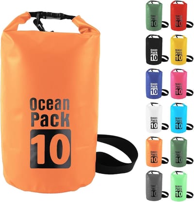 Droogzak 2L 5L 10L 15L 20L 25L 30L Waterdicht TPE Zwemzak voor Paddleboarden Kamperen Oranje 10L