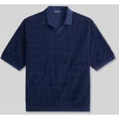 relaxed fit poloshirt van pure katoen in tricotlook