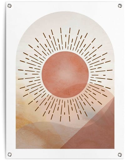 Tuinposter Zon - 80 x 60 - Canvas - REINDERS