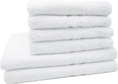 Famanu – Badstof handdoekenset 6-delig, 4 handdoeken en 2 douchehanddoeken, 100% katoen, 450 gsm