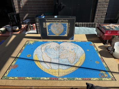 Ravensburger Puzzel historische landkaart hartvormig