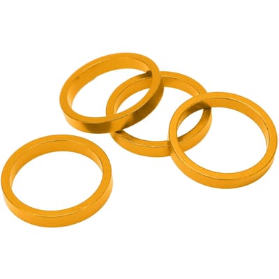 4 stuks Fiets Balhoofdbuis Spacer Voorvork Stuurpen Spacers Aluminiumlegering voor Mountain Road Bike 28.6mm orange