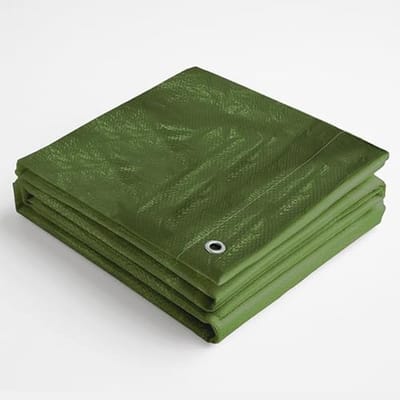 Afdekzeil 260g/m² 6m x 12m - Waterdicht en UV-bestendig Dekzeil met Bevestigingsringen