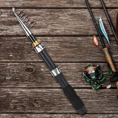 Draagbare Telescopische Hengel voor Zoetwater, Zeevis & IJs Vissen - Verkrijgbaar in Diverse Lengtes