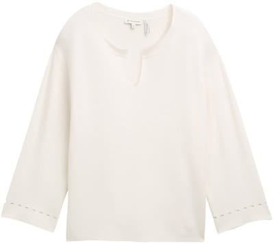 Tom Tailor - Pull - Maat XL - Vrouwen - wit - Viscose