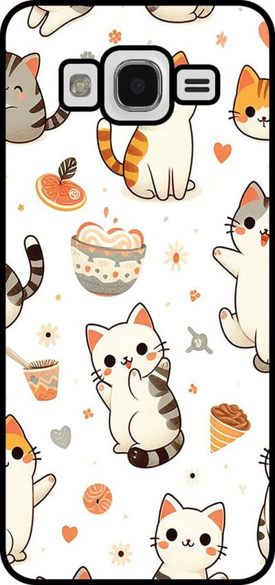 Smartphonica Telefoonhoesje Geschikt voor Samsung Galaxy J5 2015 met katten opdruk - TPU backcover case cat design geschikt voor Samsung Galaxy J5 2015