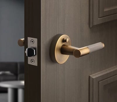 Milova Deurklink - Deurbeslag - Deurgreep - Interieur - Moderne ronde deurkruk - Rond rozet - Binnendeur - Messing